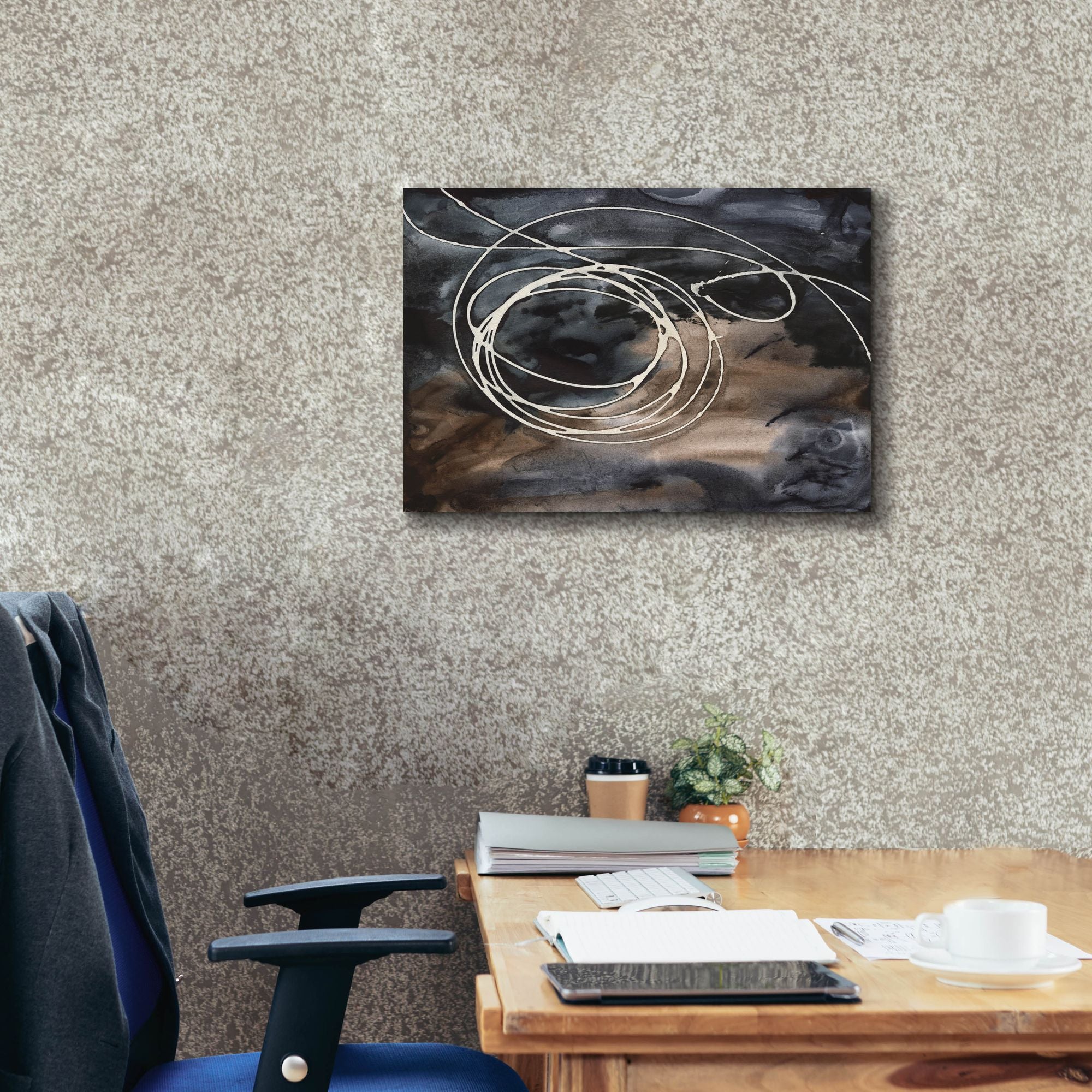 'Midnight Swirl II' by Regina Moore, Canvas Wall Art,26 x 18