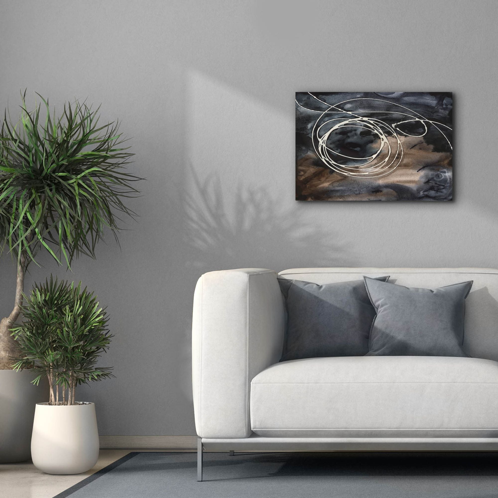 'Midnight Swirl II' by Regina Moore, Canvas Wall Art,26 x 18