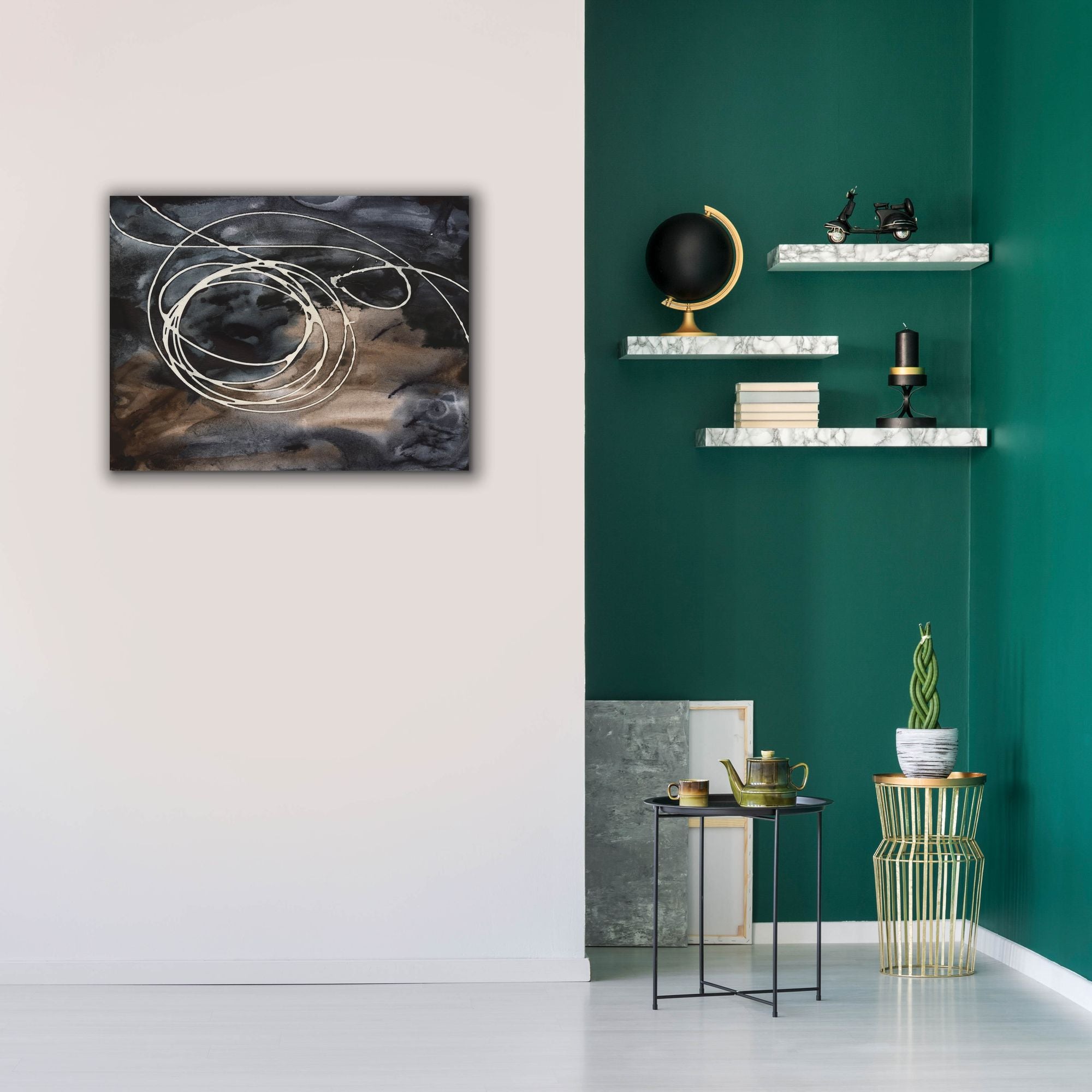 'Midnight Swirl II' by Regina Moore, Canvas Wall Art,34 x 26
