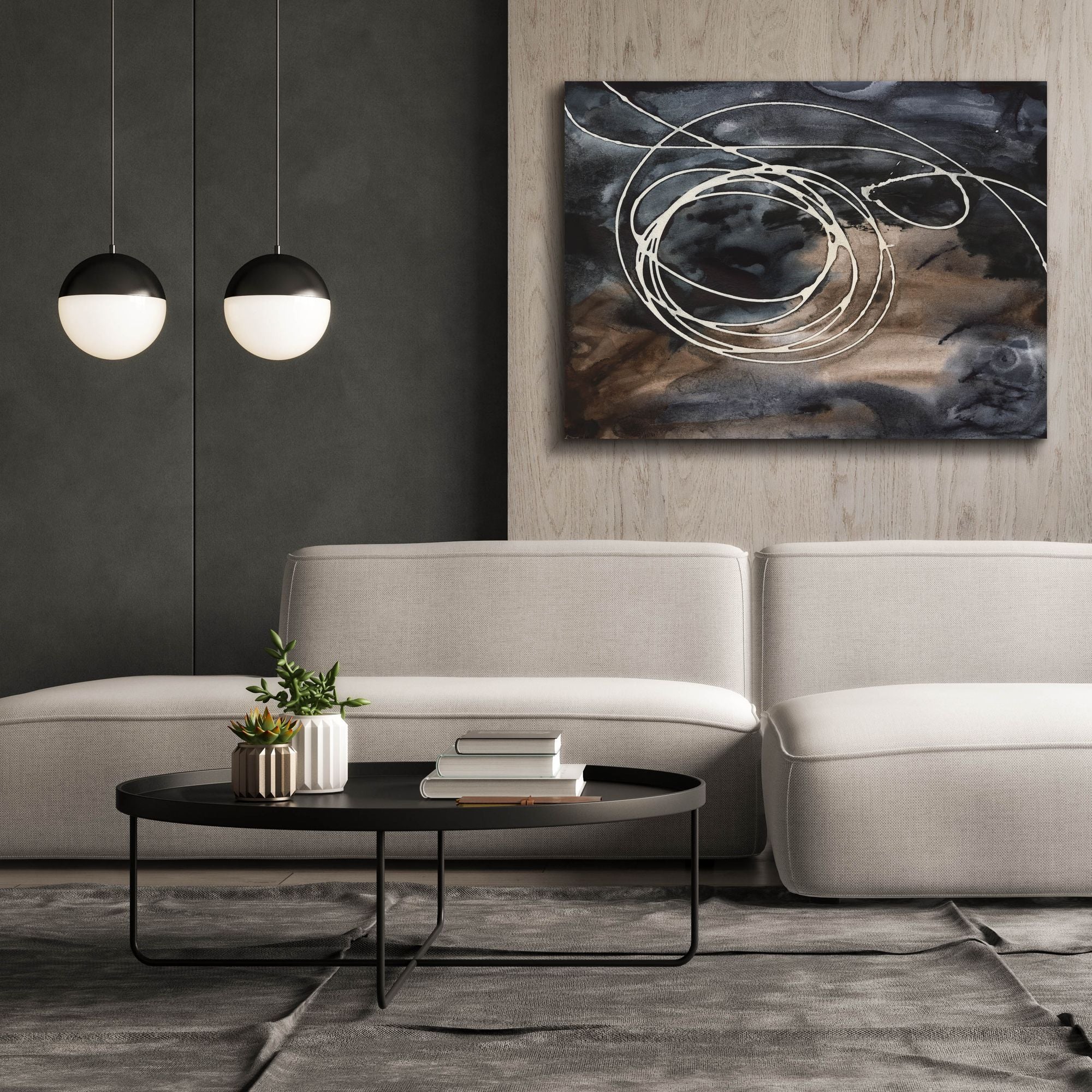'Midnight Swirl II' by Regina Moore, Canvas Wall Art,54x40