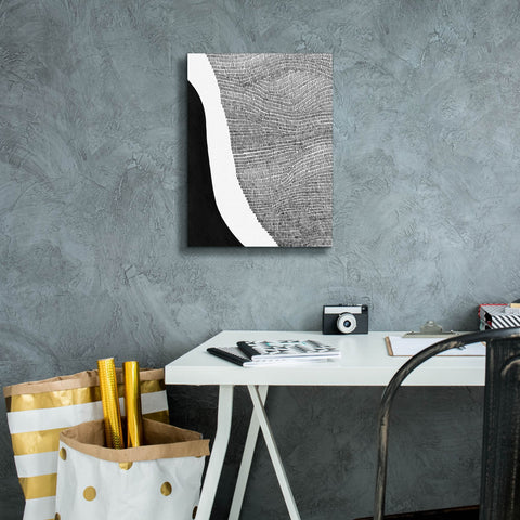 Image of 'Black & White Abstract I' by Regina Moore, Canvas Wall Art,12 x 16