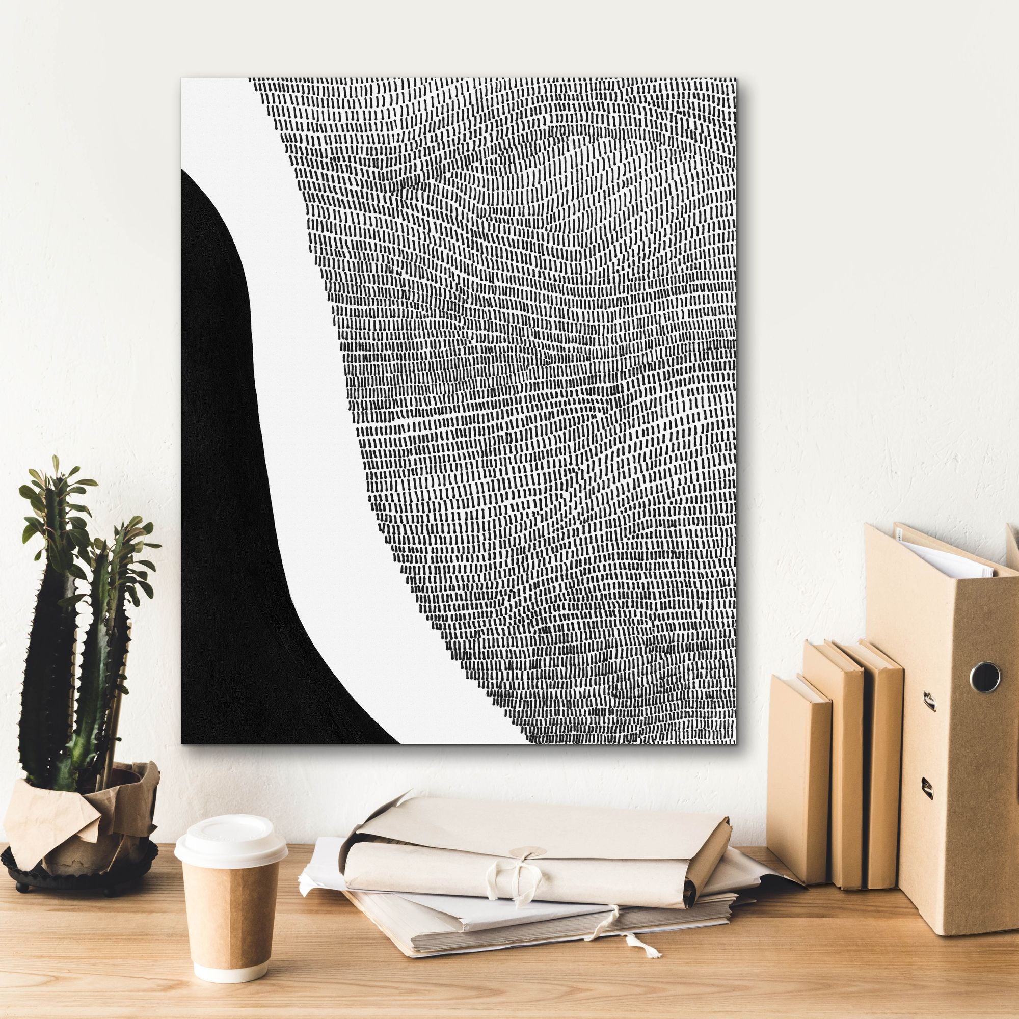 'Black & White Abstract I' by Regina Moore, Canvas Wall Art,20 x 24