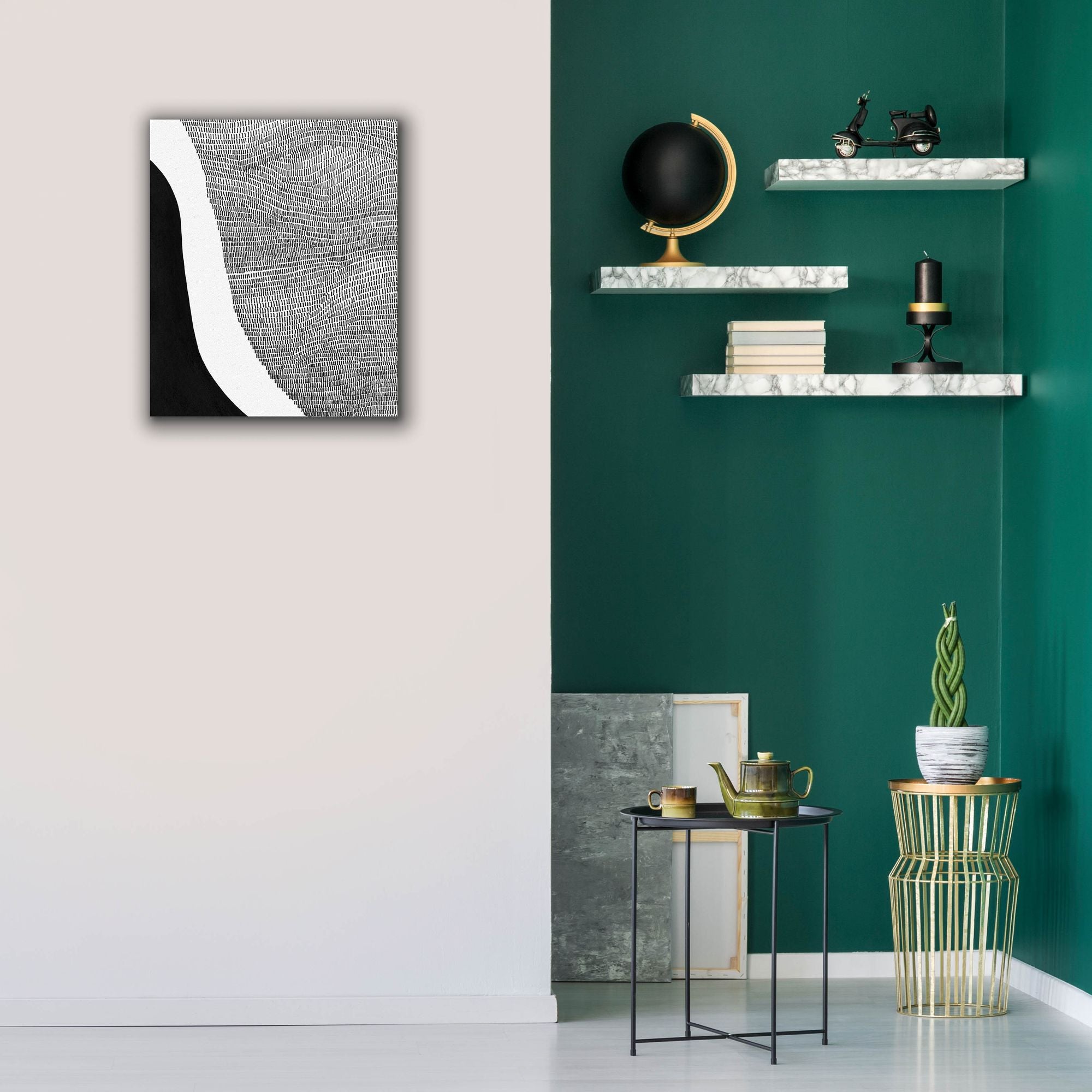 'Black & White Abstract I' by Regina Moore, Canvas Wall Art,20 x 24