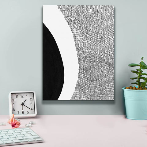 Image of 'Black & White Abstract II' by Regina Moore, Canvas Wall Art,12 x 16
