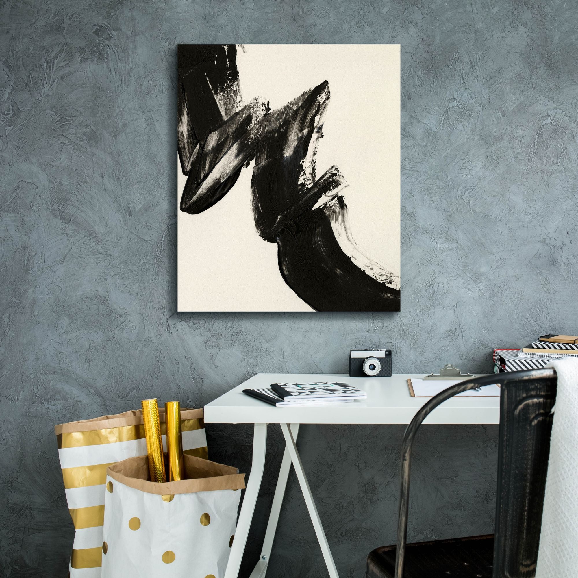 'Black Expression II' by Regina Moore, Canvas Wall Art,20 x 24