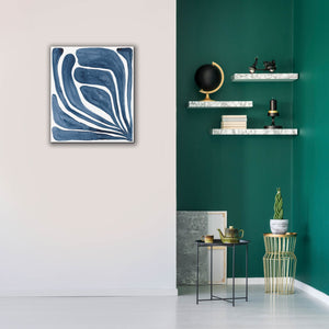 'Blue Stylized Leaf I' by Regina Moore, Canvas Wall Art,26x30