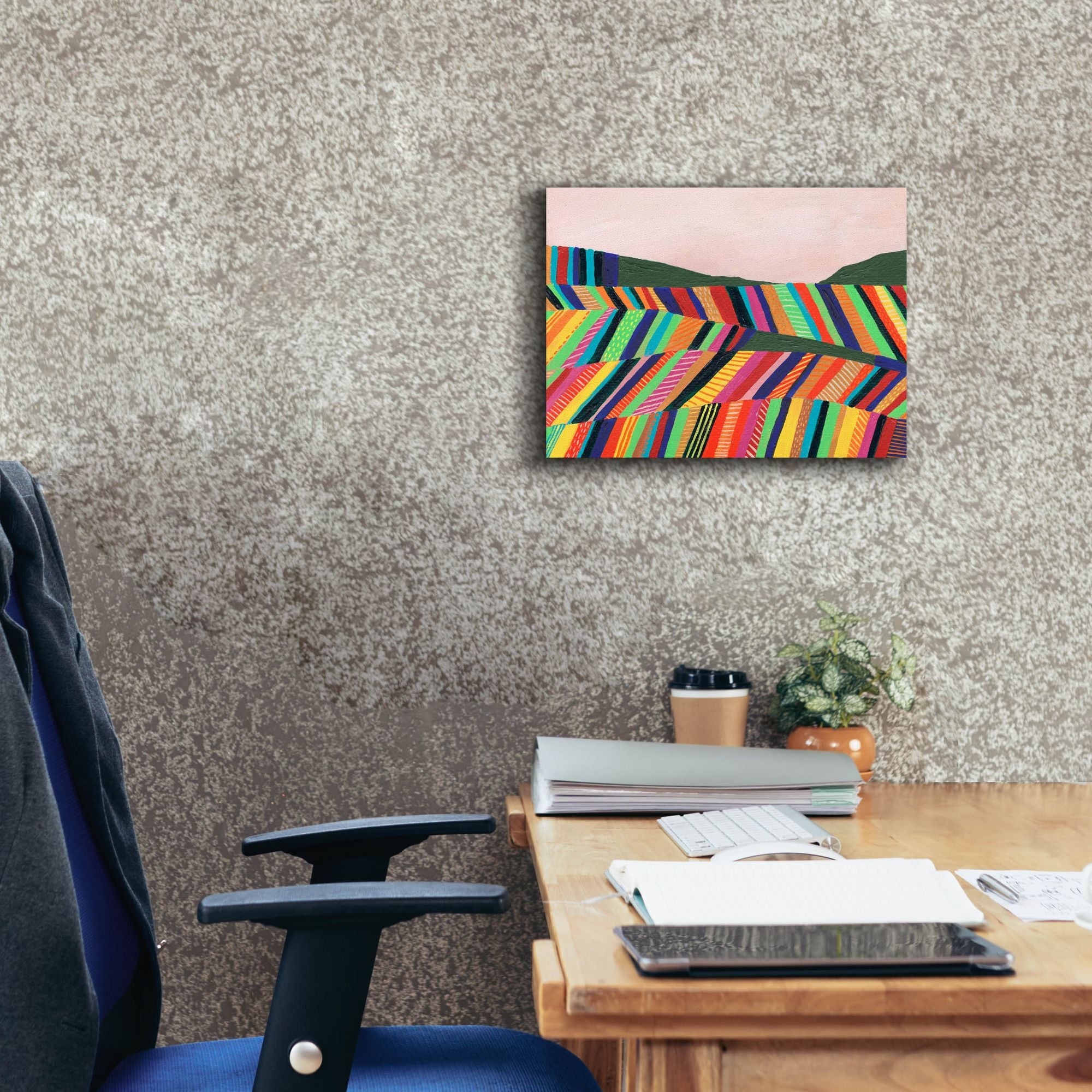 'Rainbow Fields I' by Regina Moore, Canvas Wall Art,16 x 12