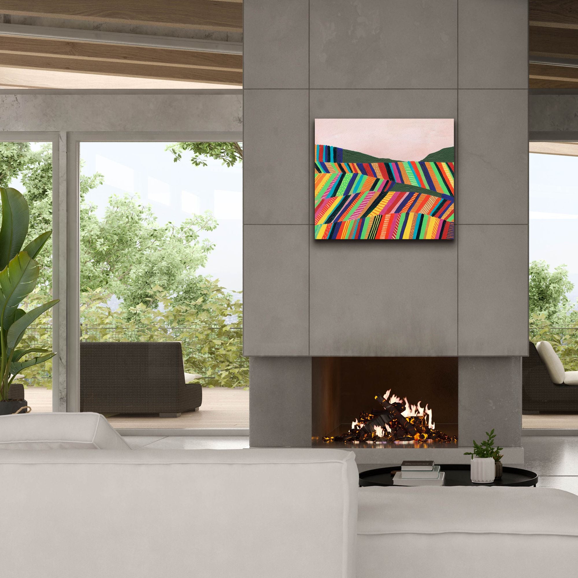 'Rainbow Fields I' by Regina Moore, Canvas Wall Art,30x26