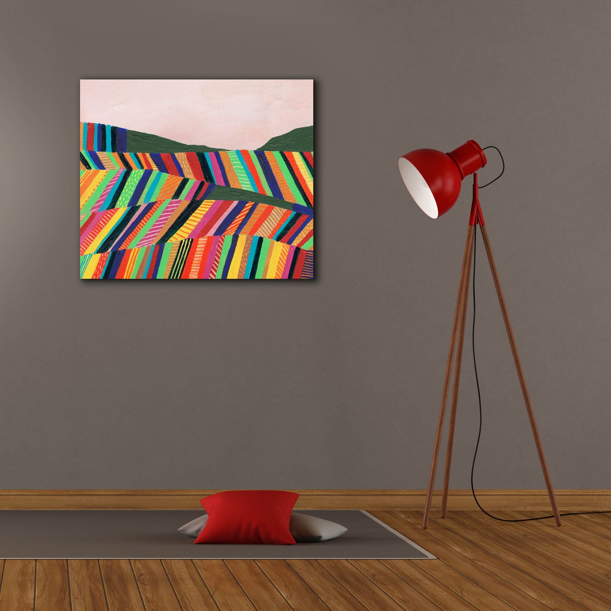 'Rainbow Fields I' by Regina Moore, Canvas Wall Art,30x26