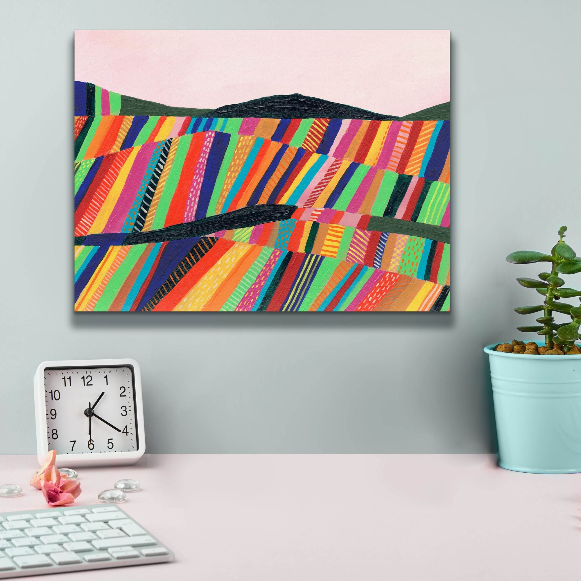 'Rainbow Fields II' by Regina Moore, Canvas Wall Art,16 x 12