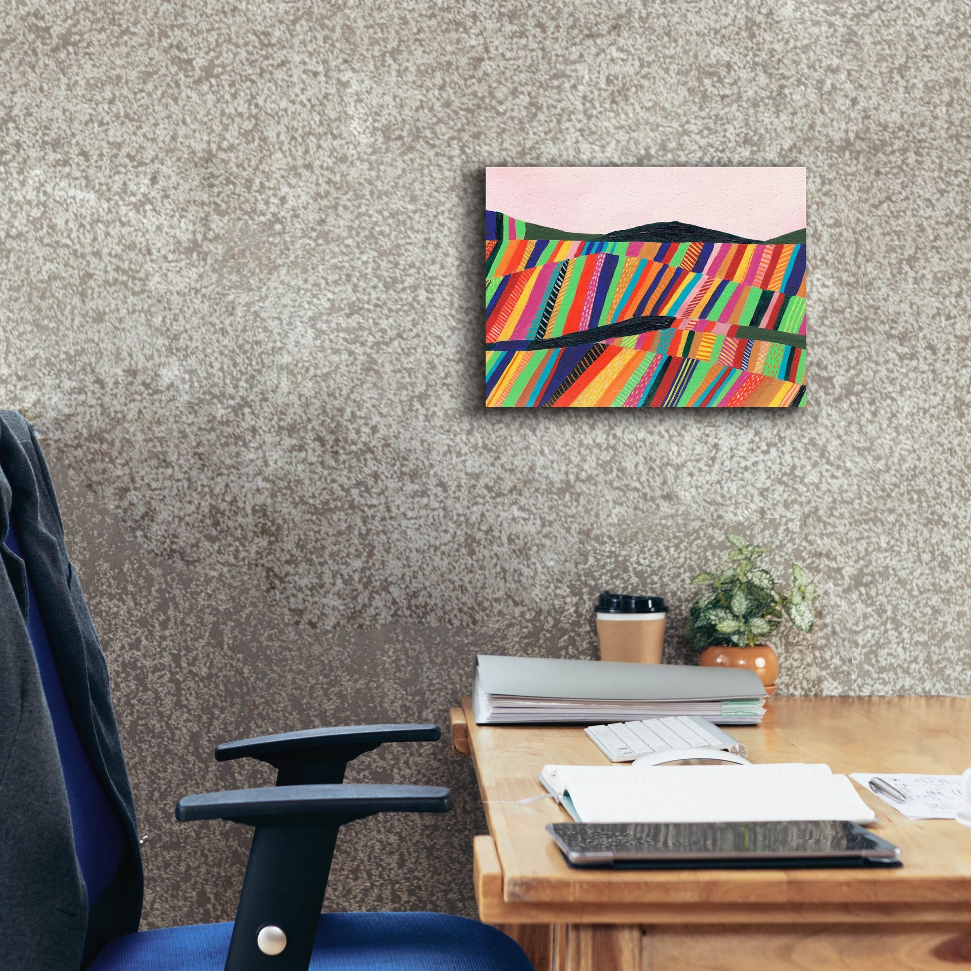 'Rainbow Fields II' by Regina Moore, Canvas Wall Art,16 x 12