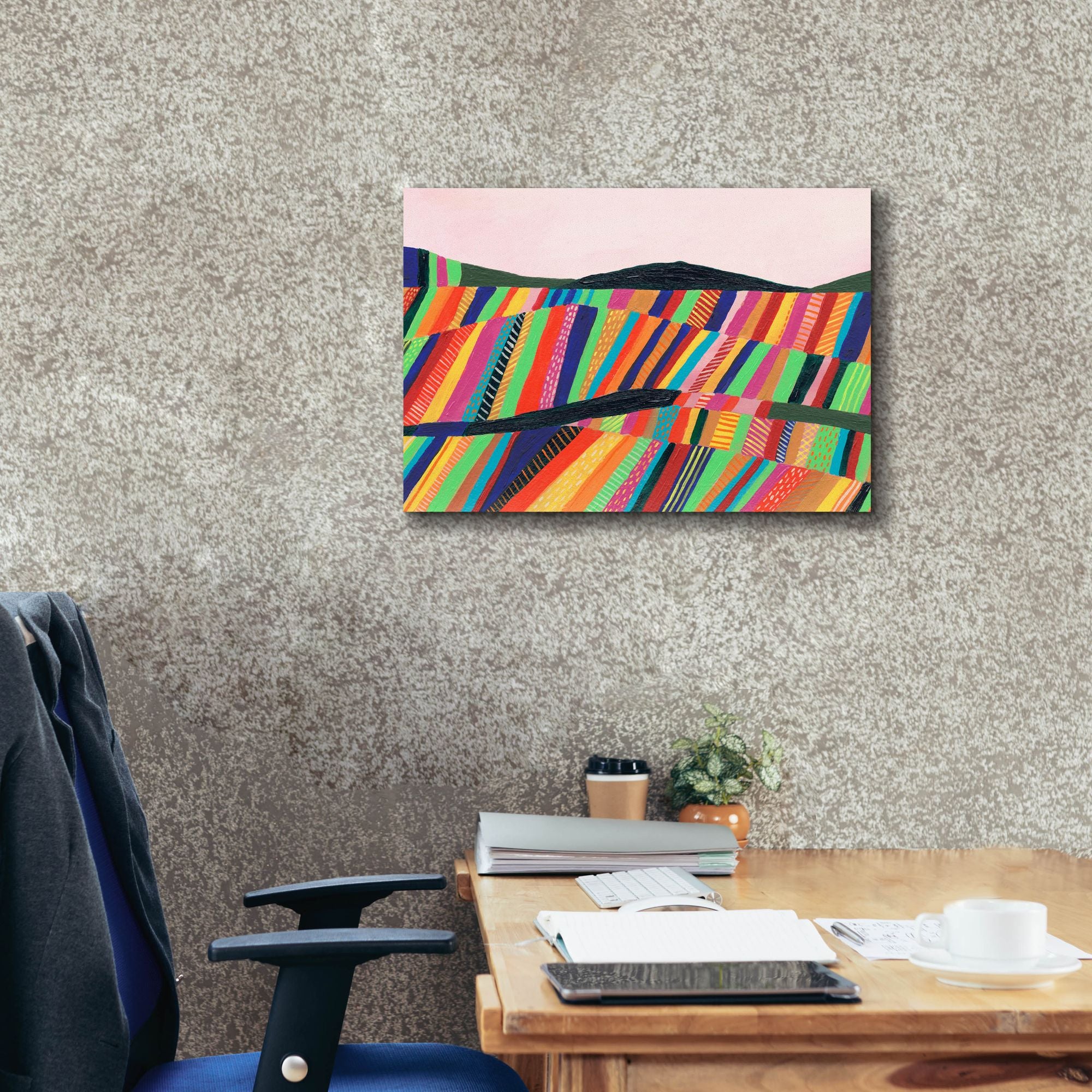 'Rainbow Fields II' by Regina Moore, Canvas Wall Art,24 x 20