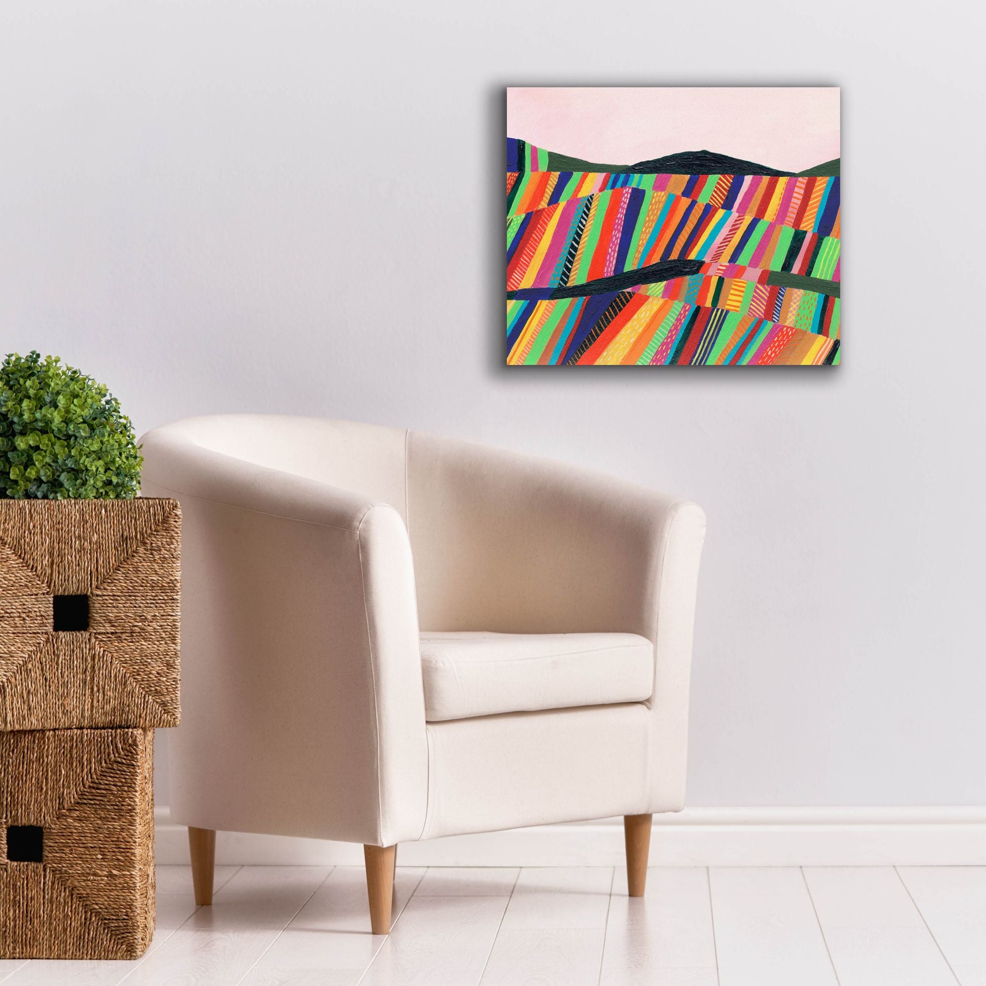 'Rainbow Fields II' by Regina Moore, Canvas Wall Art,24 x 20