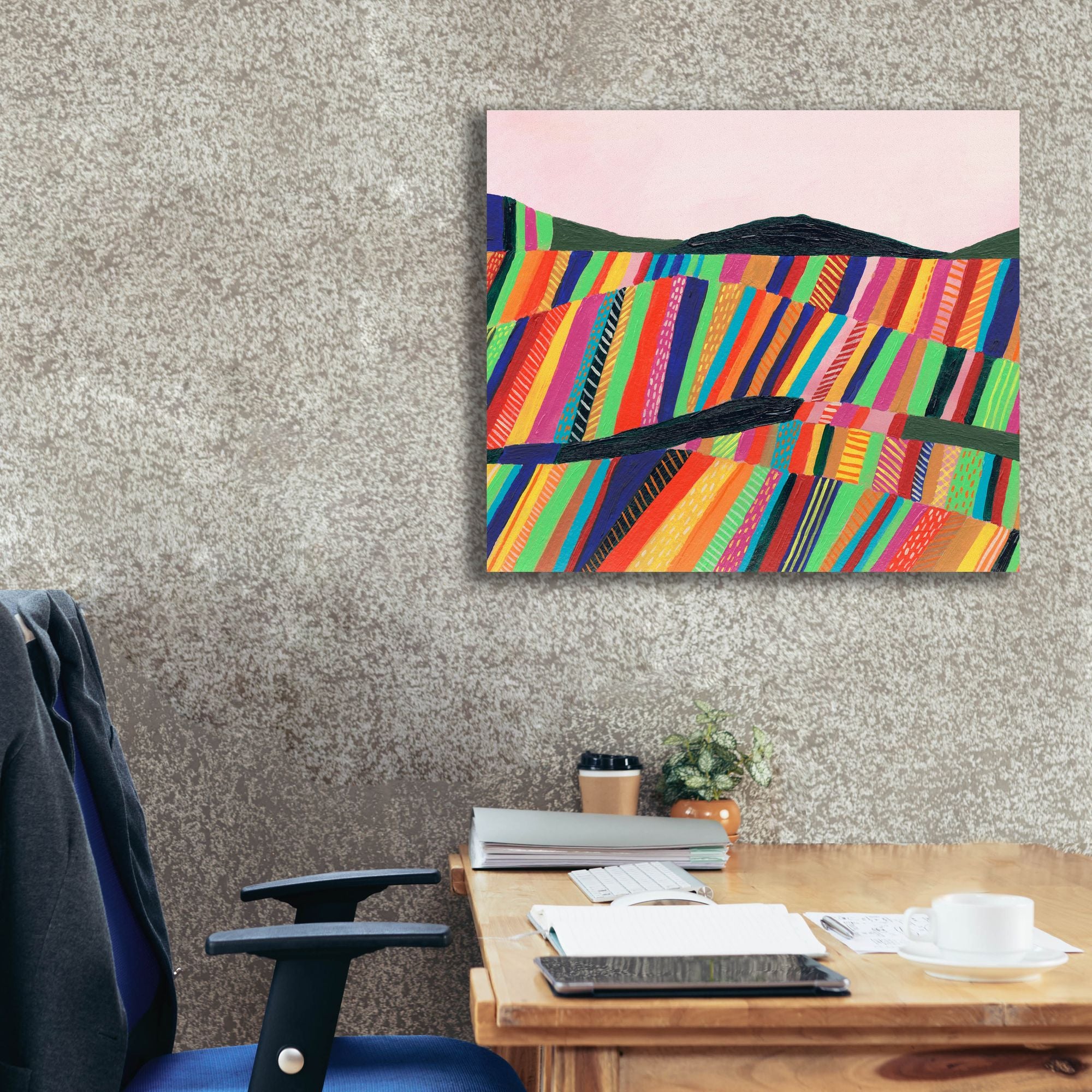 'Rainbow Fields II' by Regina Moore, Canvas Wall Art,30x26