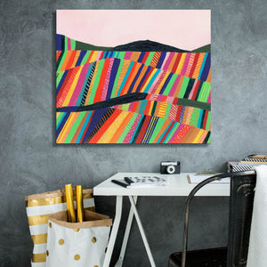 'Rainbow Fields II' by Regina Moore, Canvas Wall Art,30x26