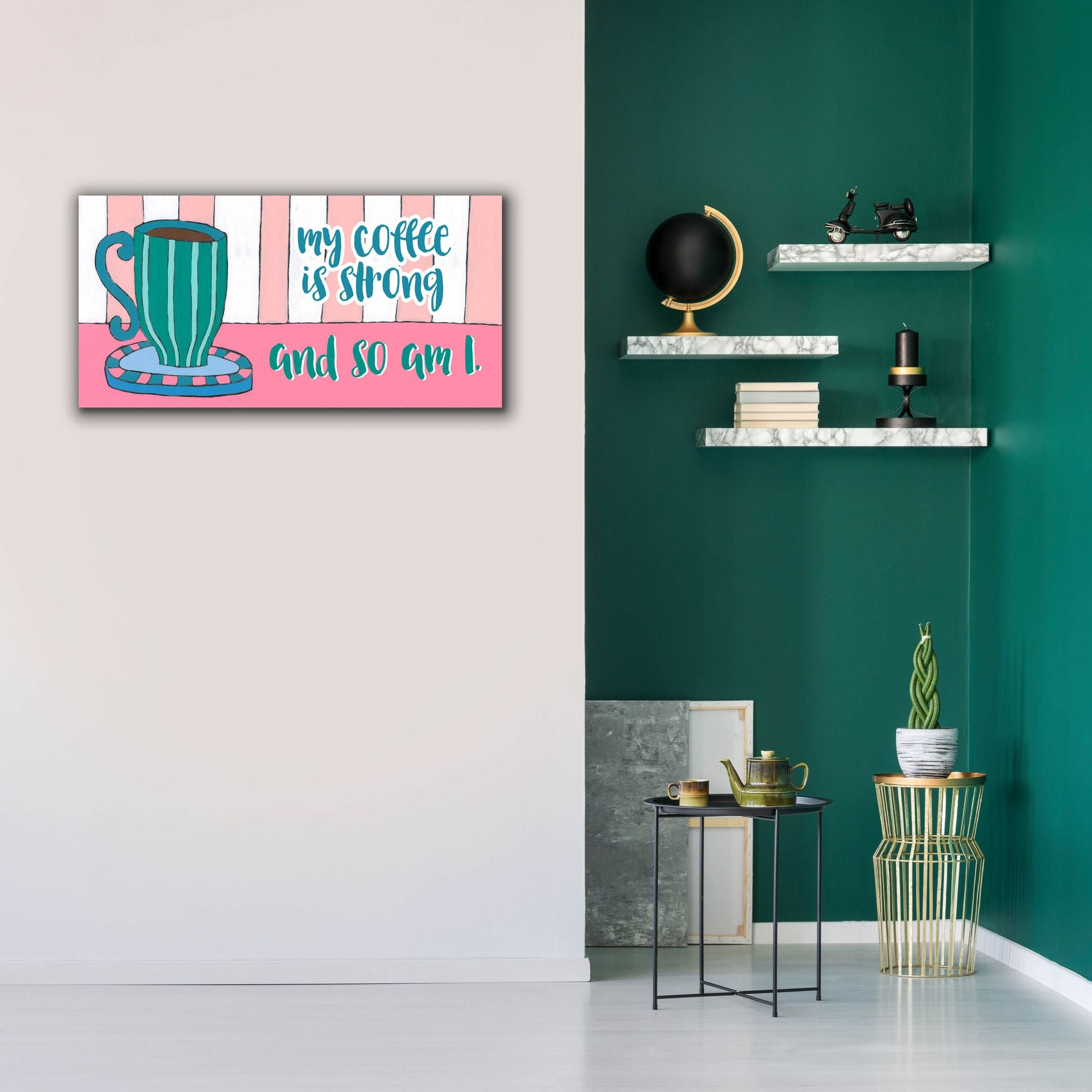 'Mid Morning Coffee Collection D' by Regina Moore, Canvas Wall Art,40x20