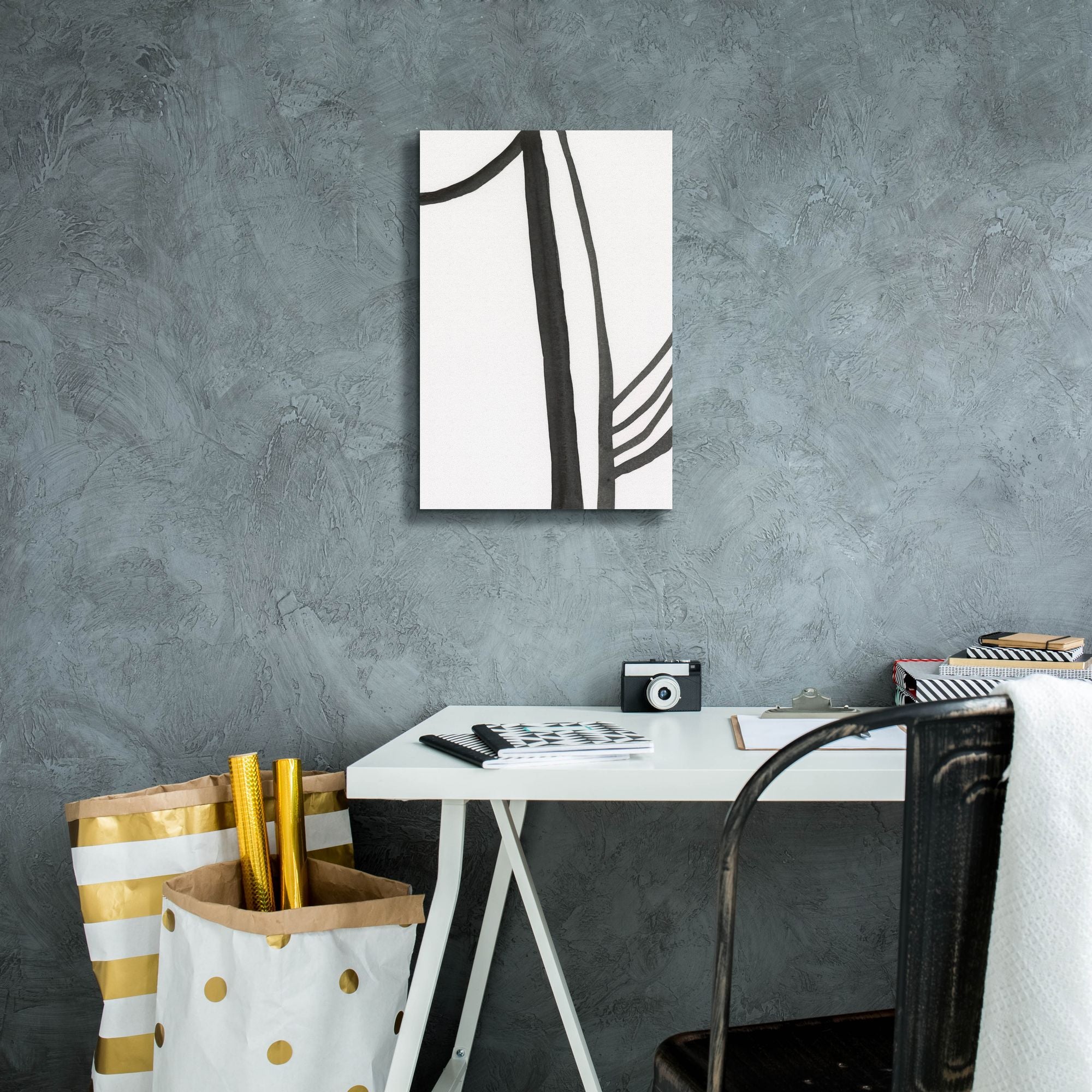 'Ink Lines I' by Regina Moore, Canvas Wall Art,12 x 18
