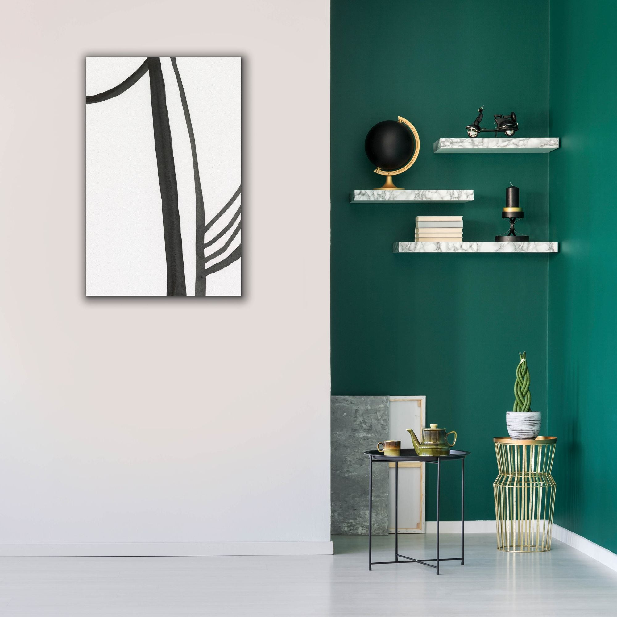 'Ink Lines I' by Regina Moore, Canvas Wall Art,26x40