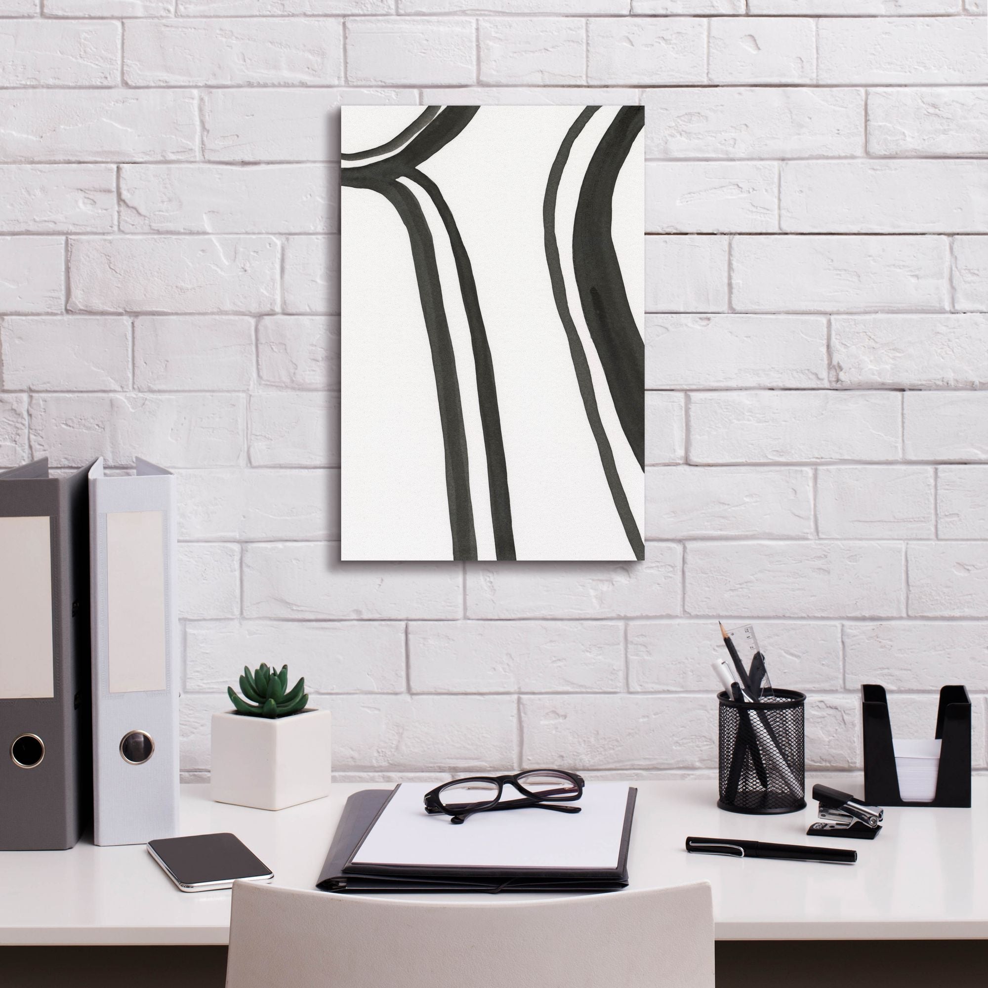 'Ink Lines II' by Regina Moore, Canvas Wall Art,12 x 18