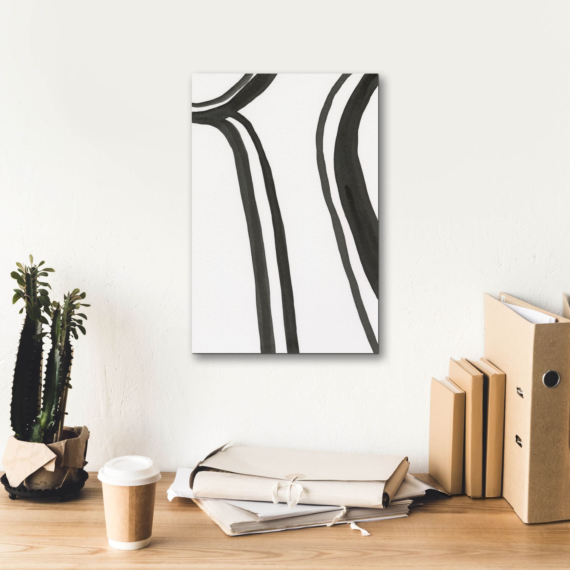 'Ink Lines II' by Regina Moore, Canvas Wall Art,12 x 18