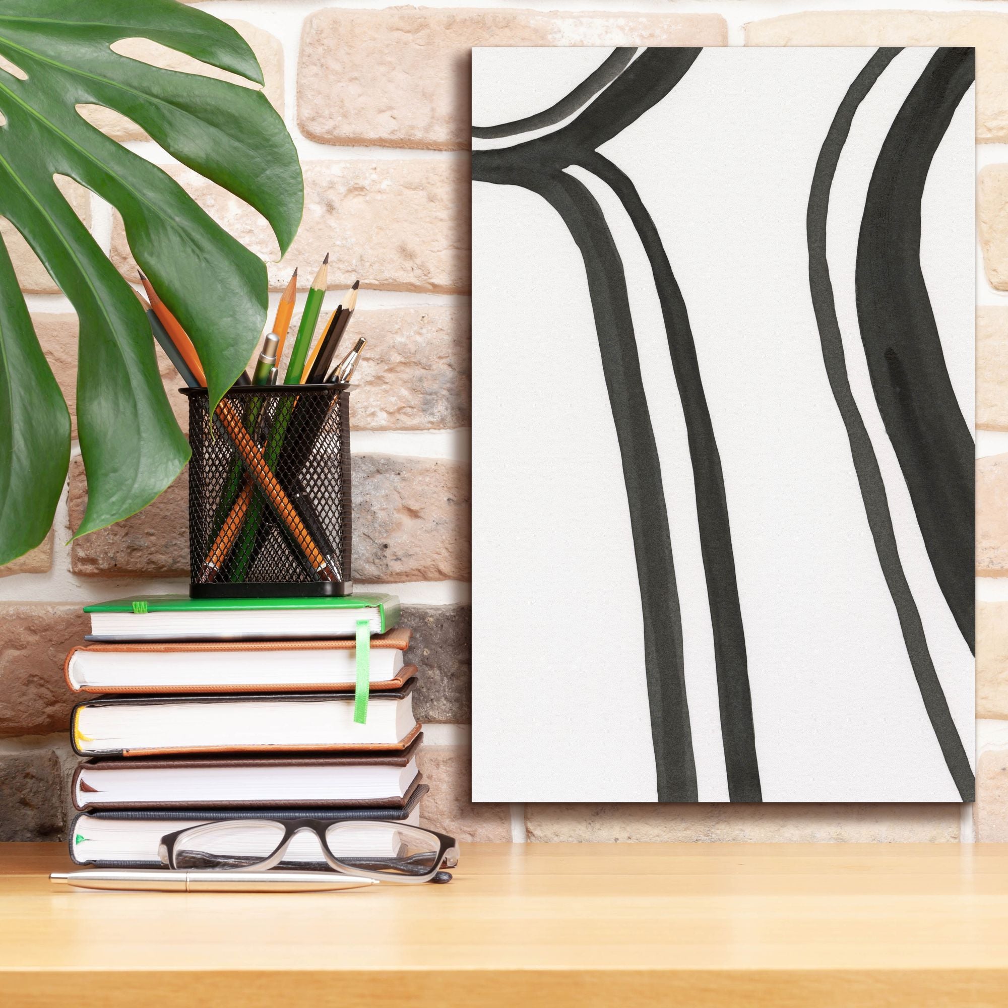 'Ink Lines II' by Regina Moore, Canvas Wall Art,12 x 18