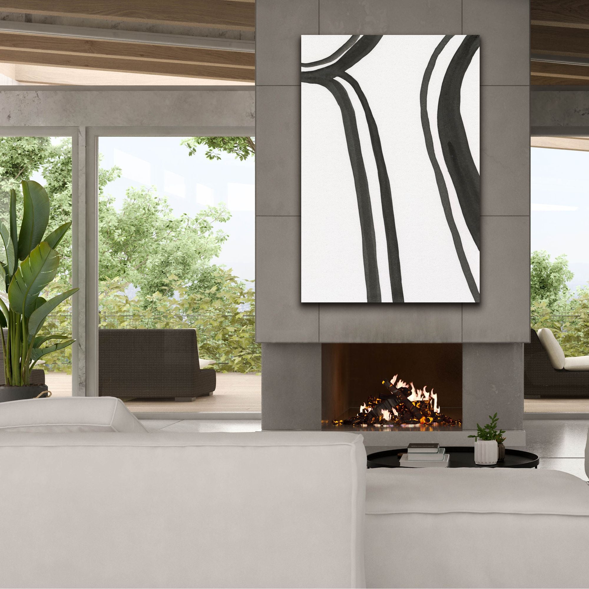 'Ink Lines II' by Regina Moore, Canvas Wall Art,40x60