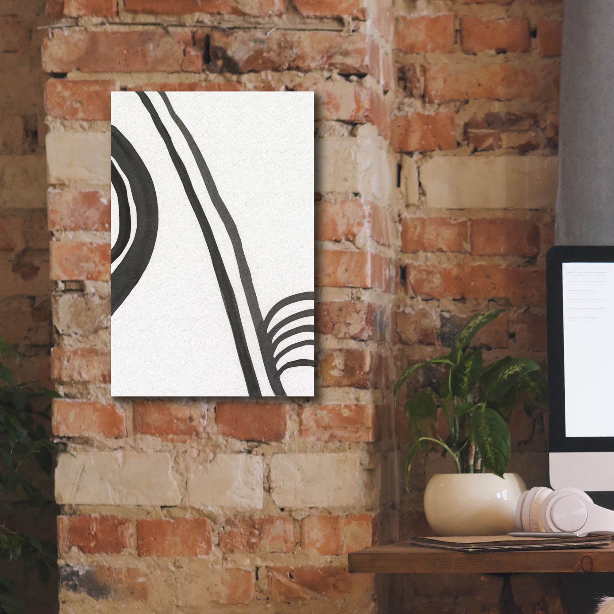 'Ink Lines IV' by Regina Moore, Canvas Wall Art,12 x 18