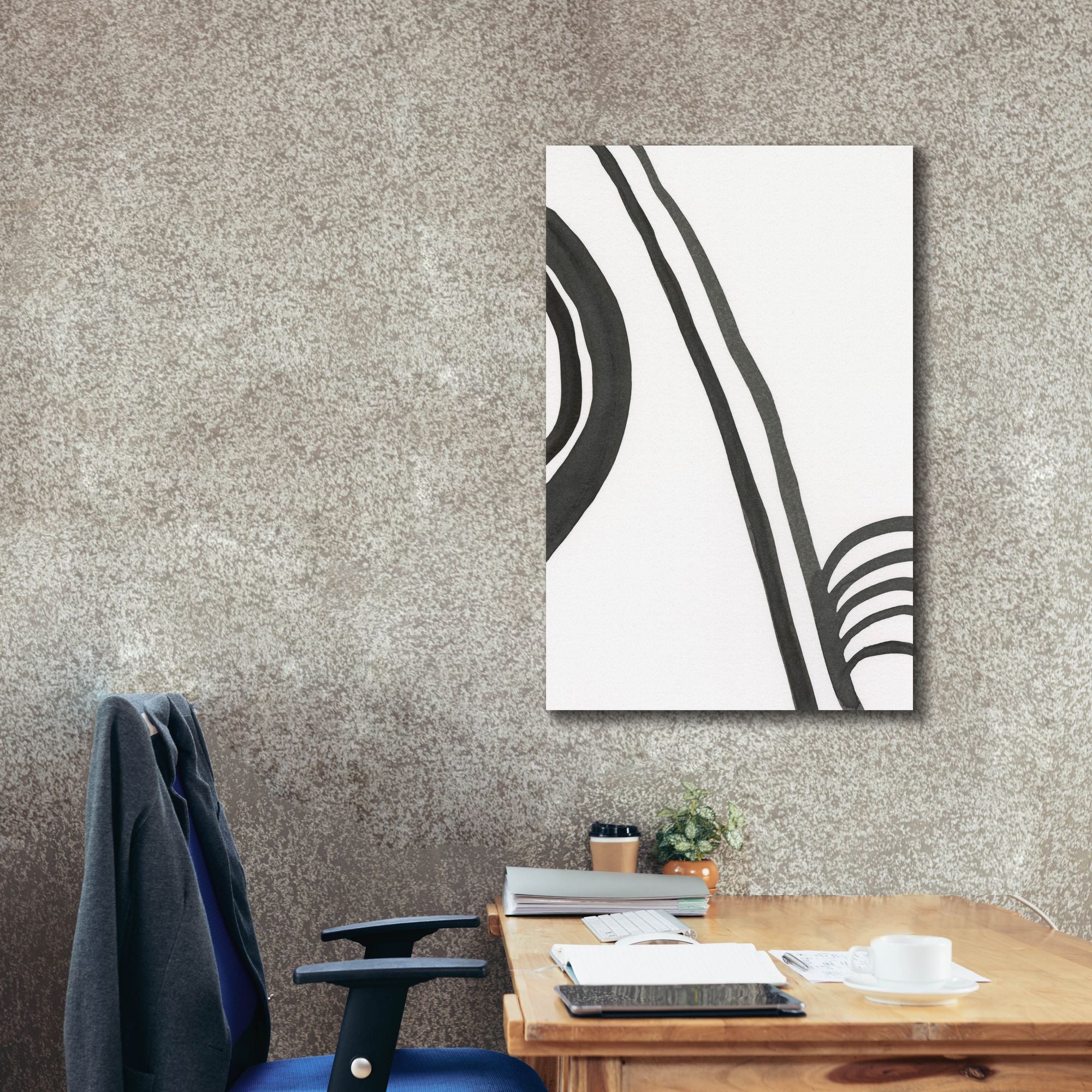 'Ink Lines IV' by Regina Moore, Canvas Wall Art,26x40