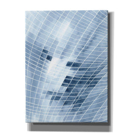 'Blue Grid I' by Regina Moore, Canvas Wall Art