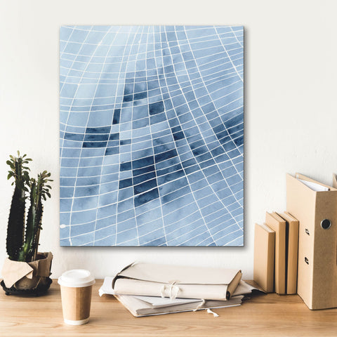 Image of 'Blue Grid II' by Regina Moore, Canvas Wall Art,20 x 24