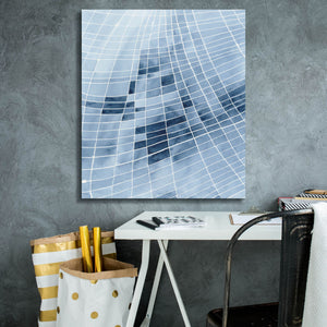 'Blue Grid II' by Regina Moore, Canvas Wall Art,26x30