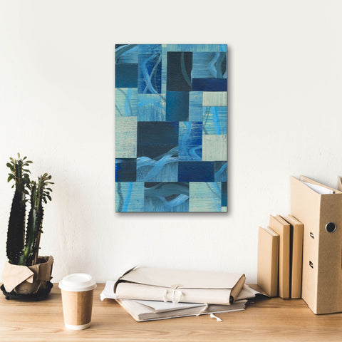 Image of 'Denim Blocks I' by Regina Moore, Canvas Wall Art,12 x 18