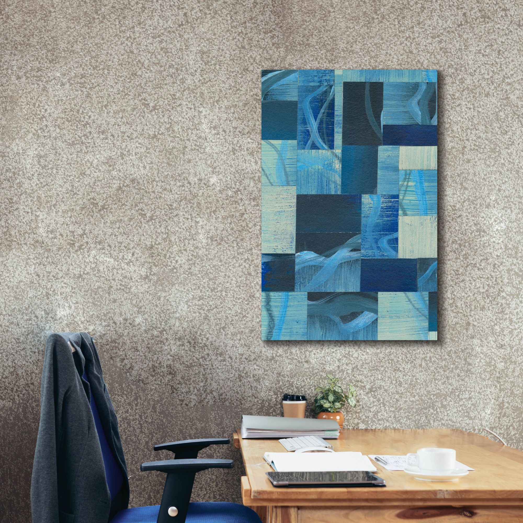 'Denim Blocks I' by Regina Moore, Canvas Wall Art,26x40