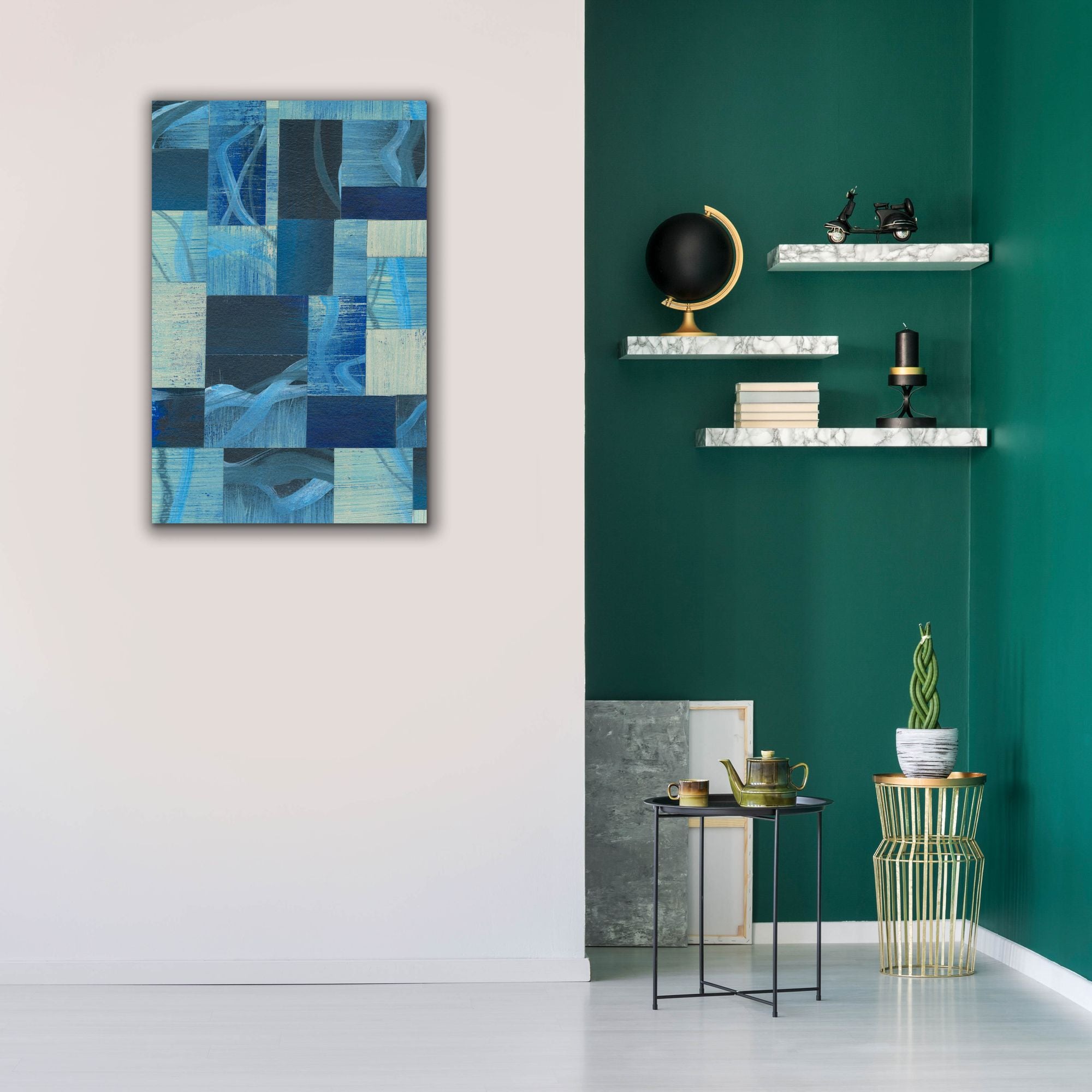 'Denim Blocks I' by Regina Moore, Canvas Wall Art,26x40