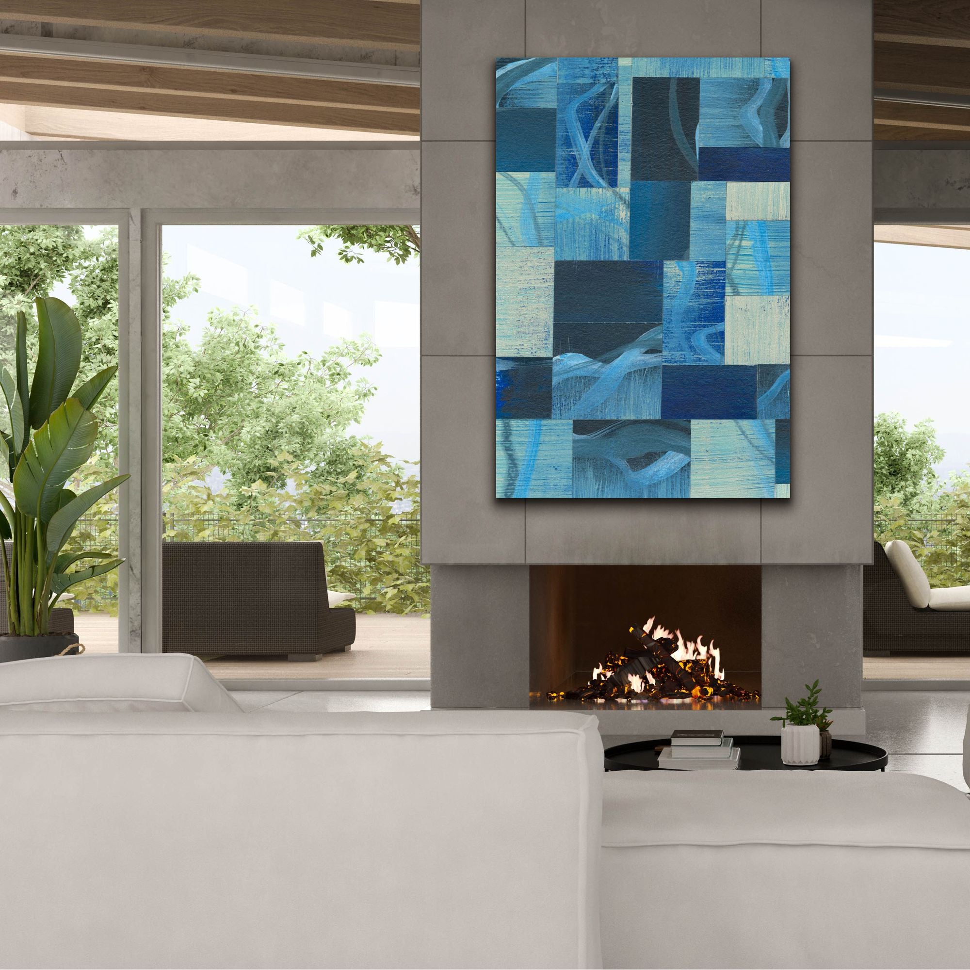 'Denim Blocks I' by Regina Moore, Canvas Wall Art,40x60