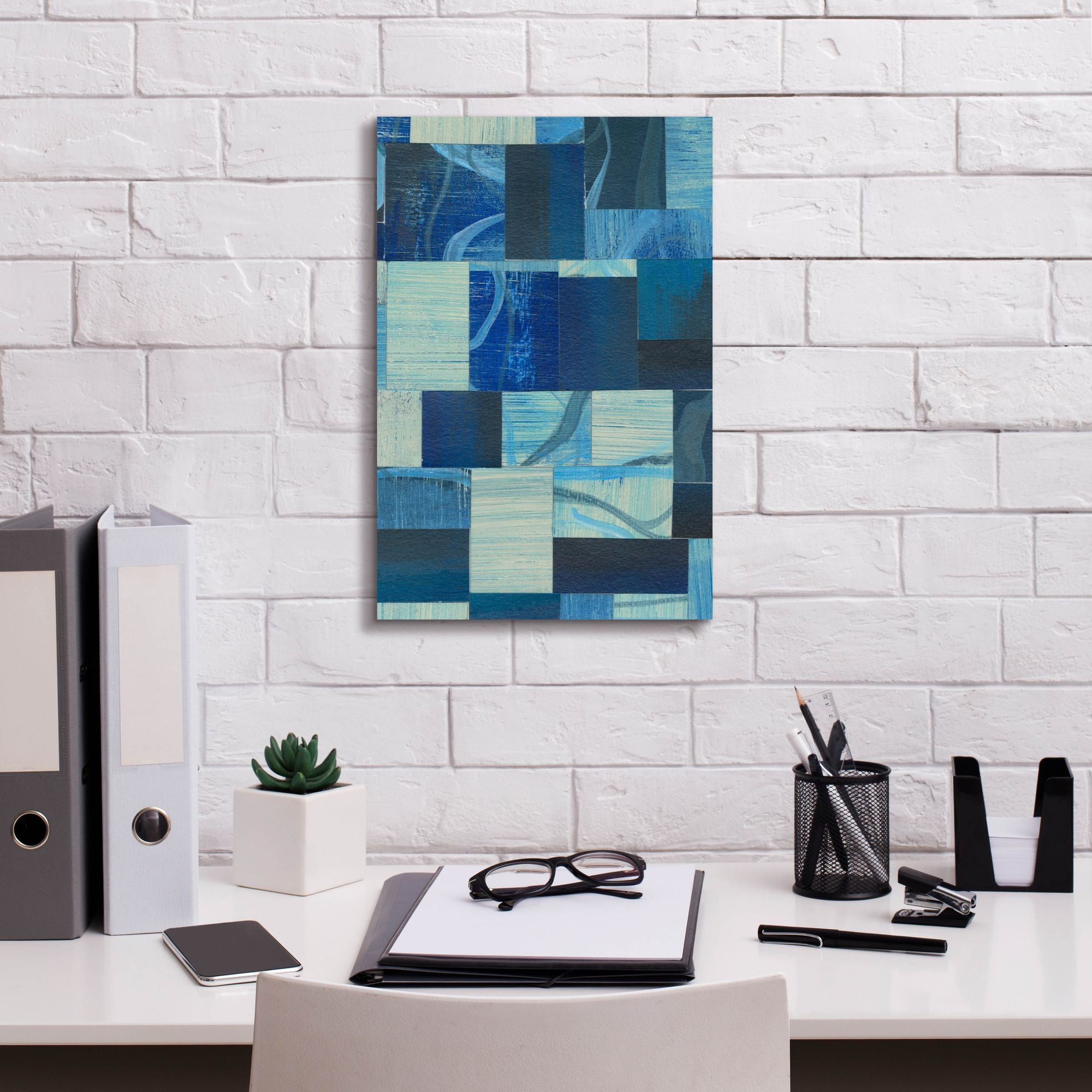 'Denim Blocks II' by Regina Moore, Canvas Wall Art,12 x 18