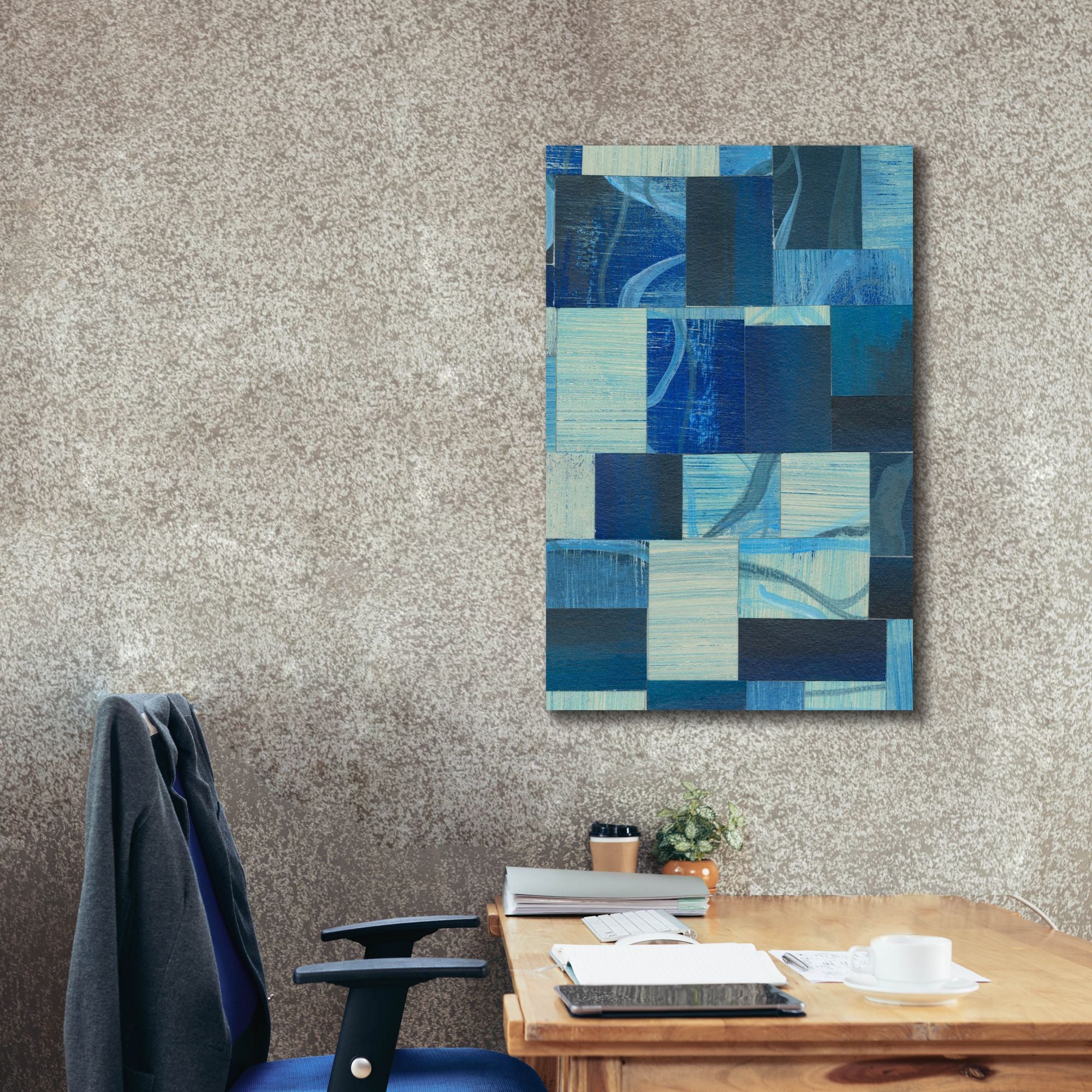 'Denim Blocks II' by Regina Moore, Canvas Wall Art,26x40