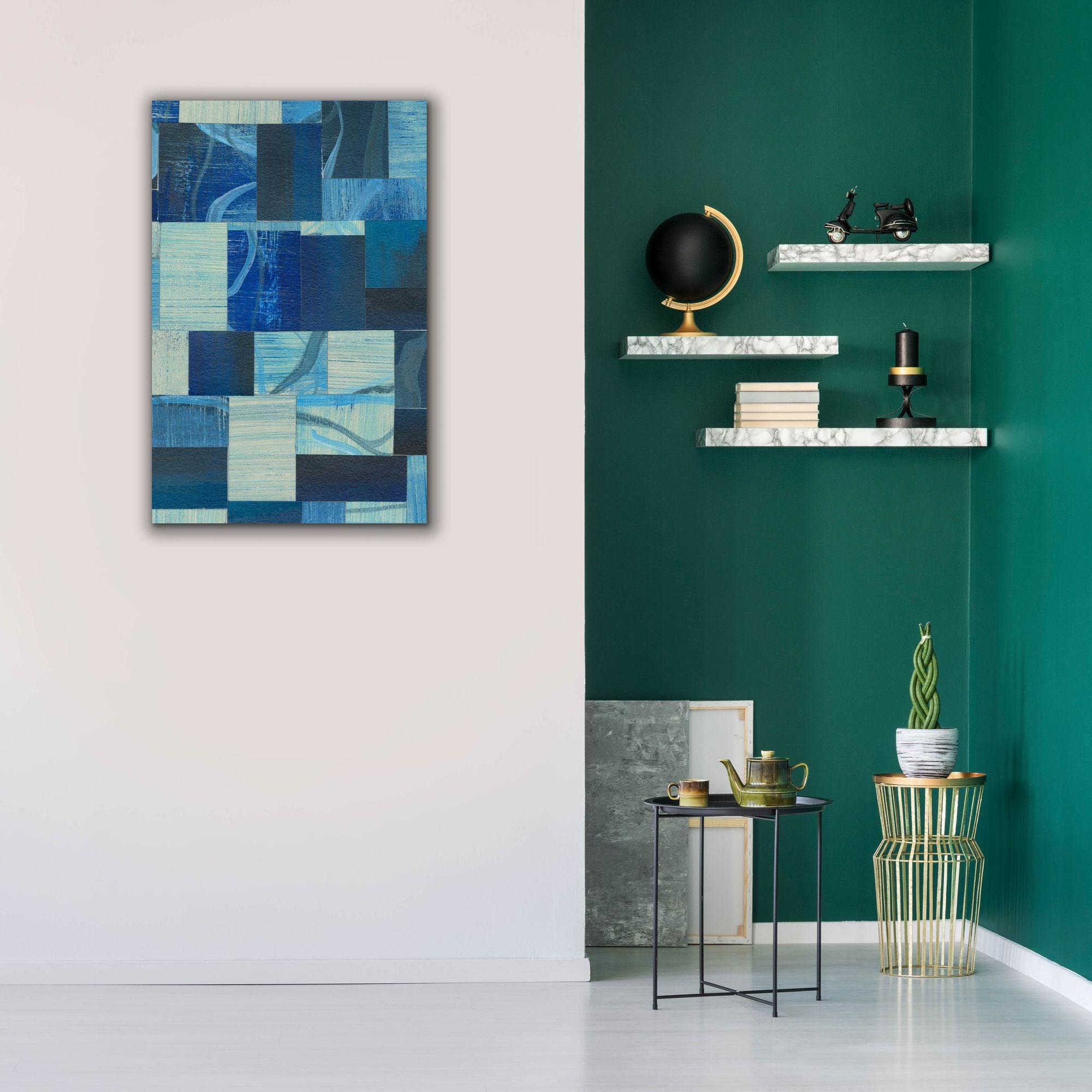 'Denim Blocks II' by Regina Moore, Canvas Wall Art,26x40