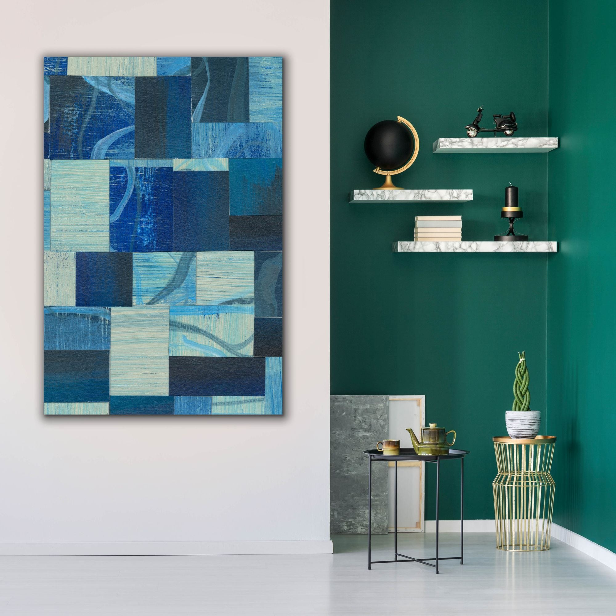 'Denim Blocks II' by Regina Moore, Canvas Wall Art,40x60