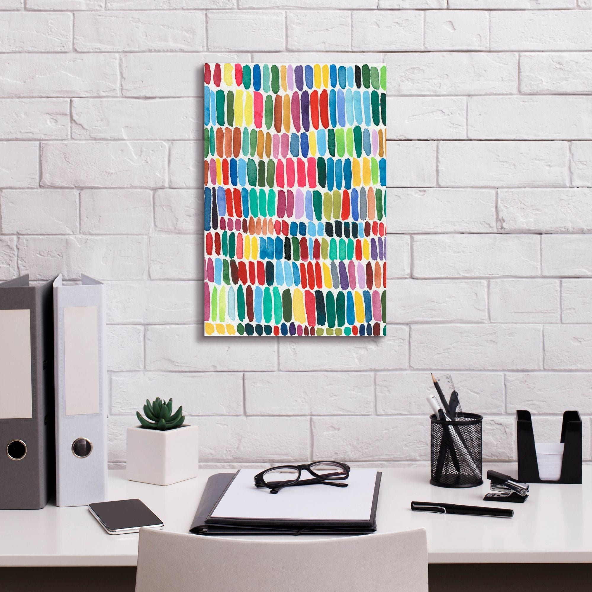 'Rainbow Marks I' by Regina Moore, Canvas Wall Art,12 x 18