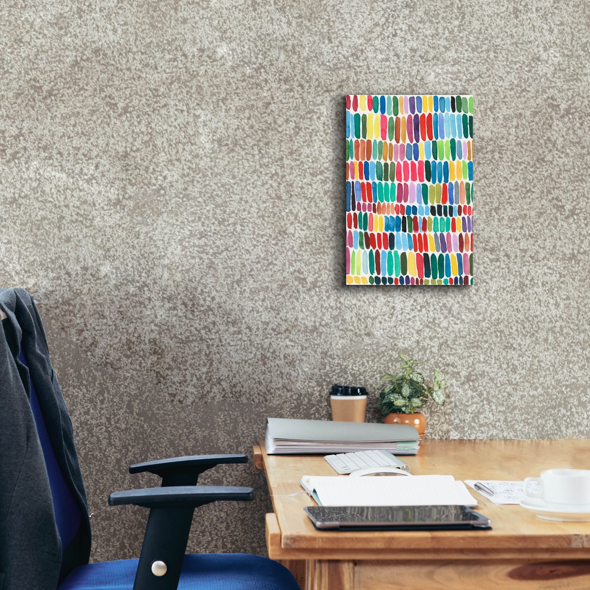 'Rainbow Marks I' by Regina Moore, Canvas Wall Art,12 x 18