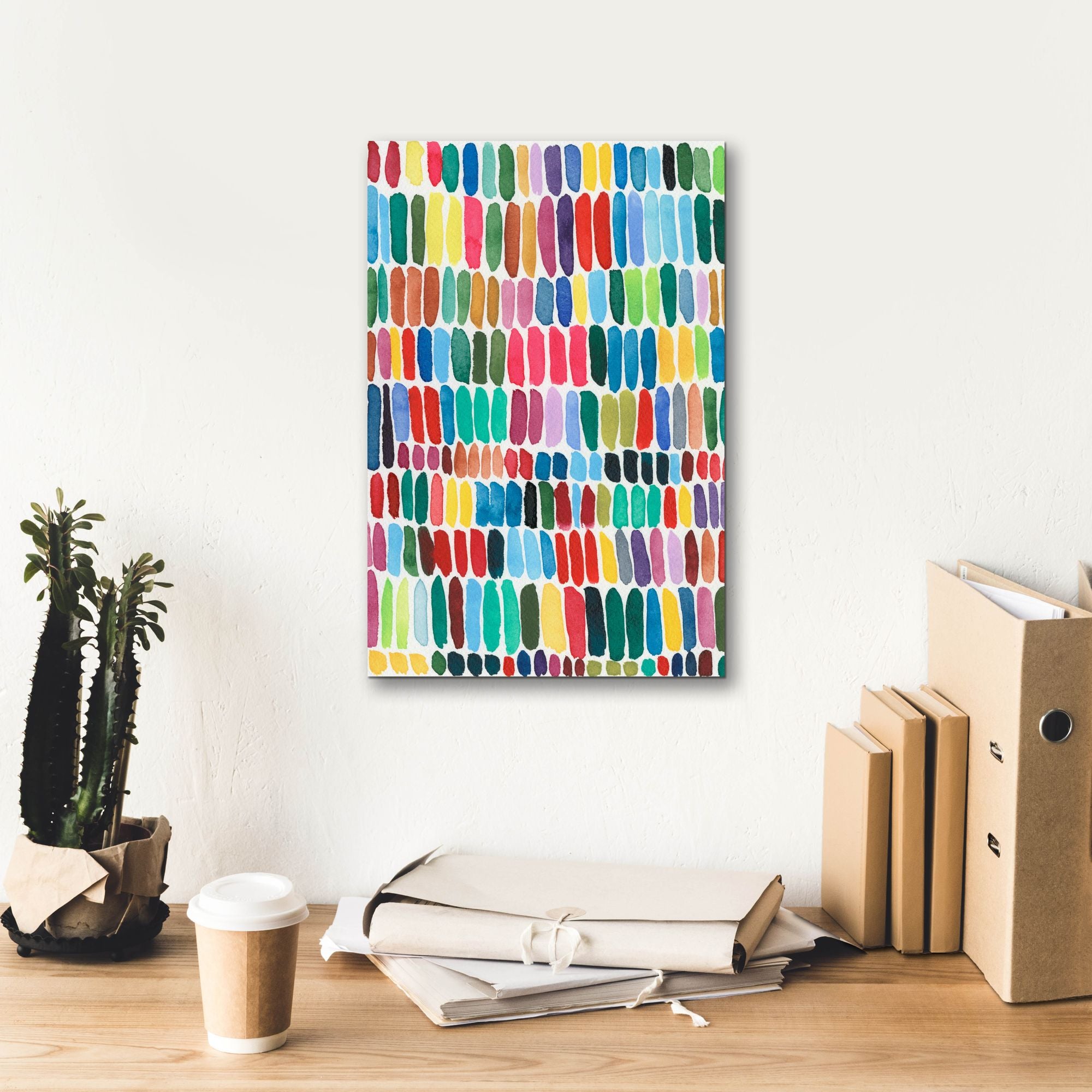 'Rainbow Marks I' by Regina Moore, Canvas Wall Art,12 x 18