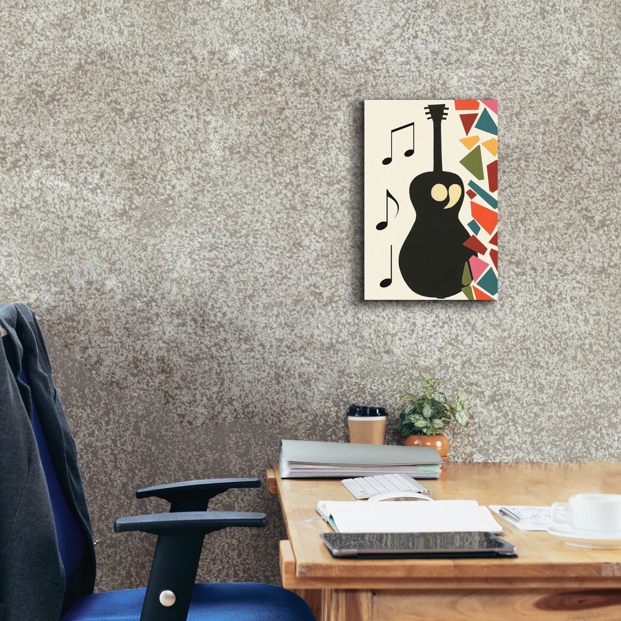 'Cut Paper Instruments Collection B' by Regina Moore, Canvas Wall Art,12 x 18