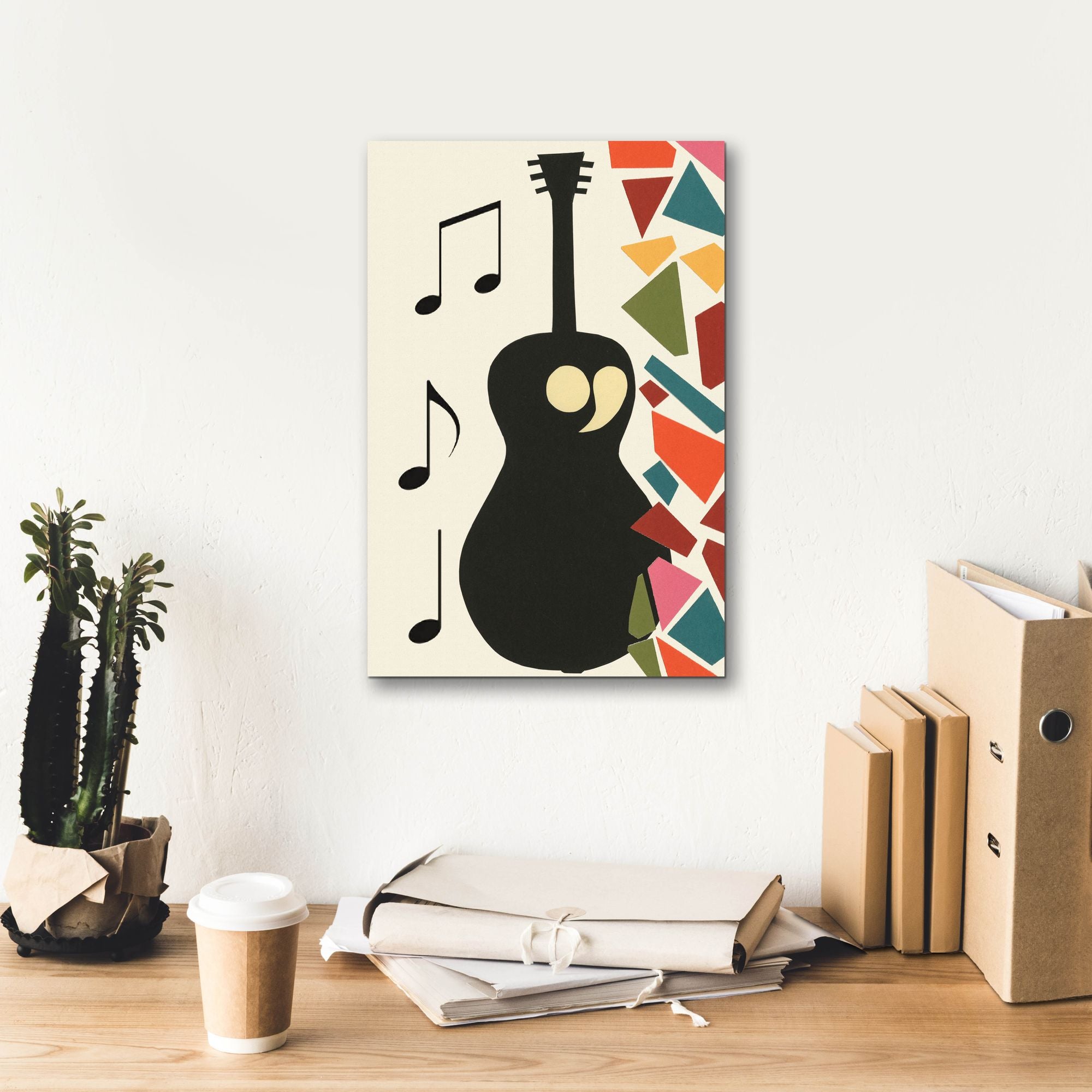 'Cut Paper Instruments Collection B' by Regina Moore, Canvas Wall Art,12 x 18