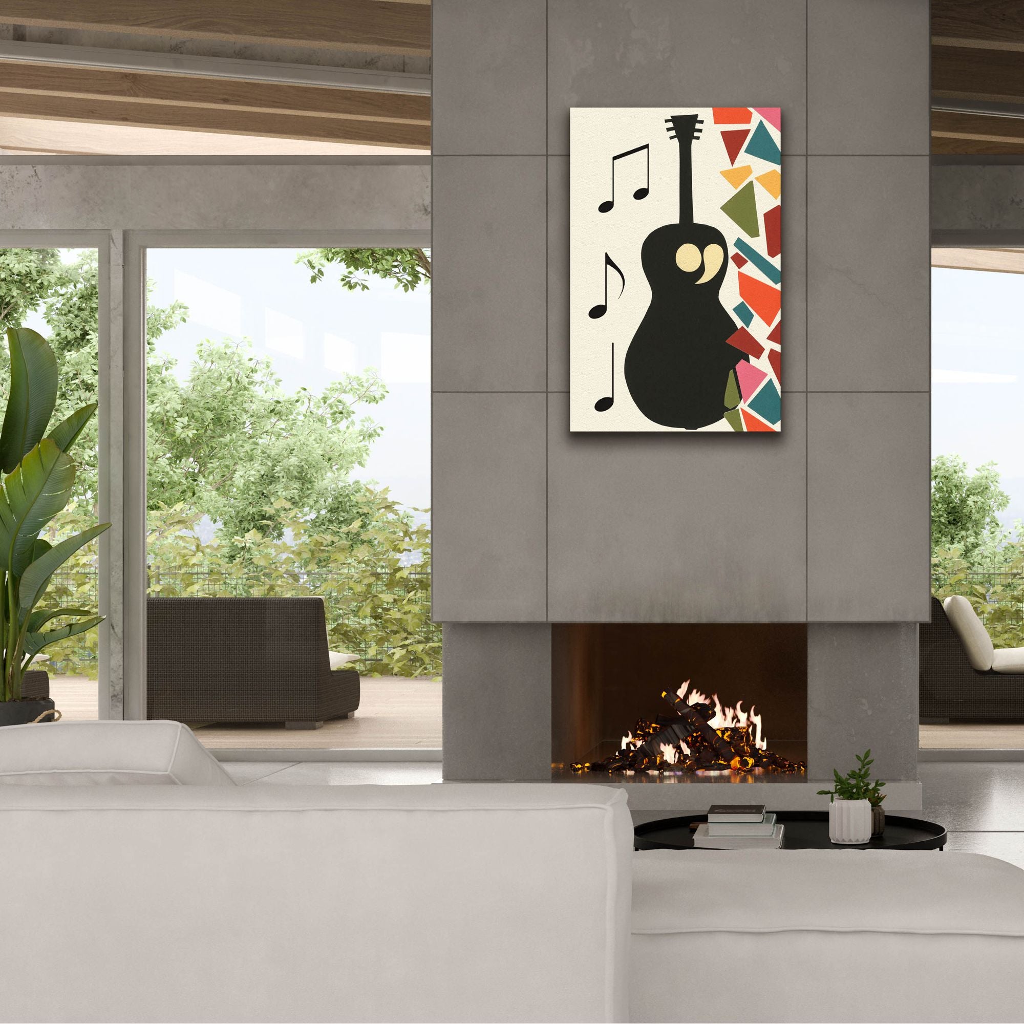 'Cut Paper Instruments Collection B' by Regina Moore, Canvas Wall Art,26x40