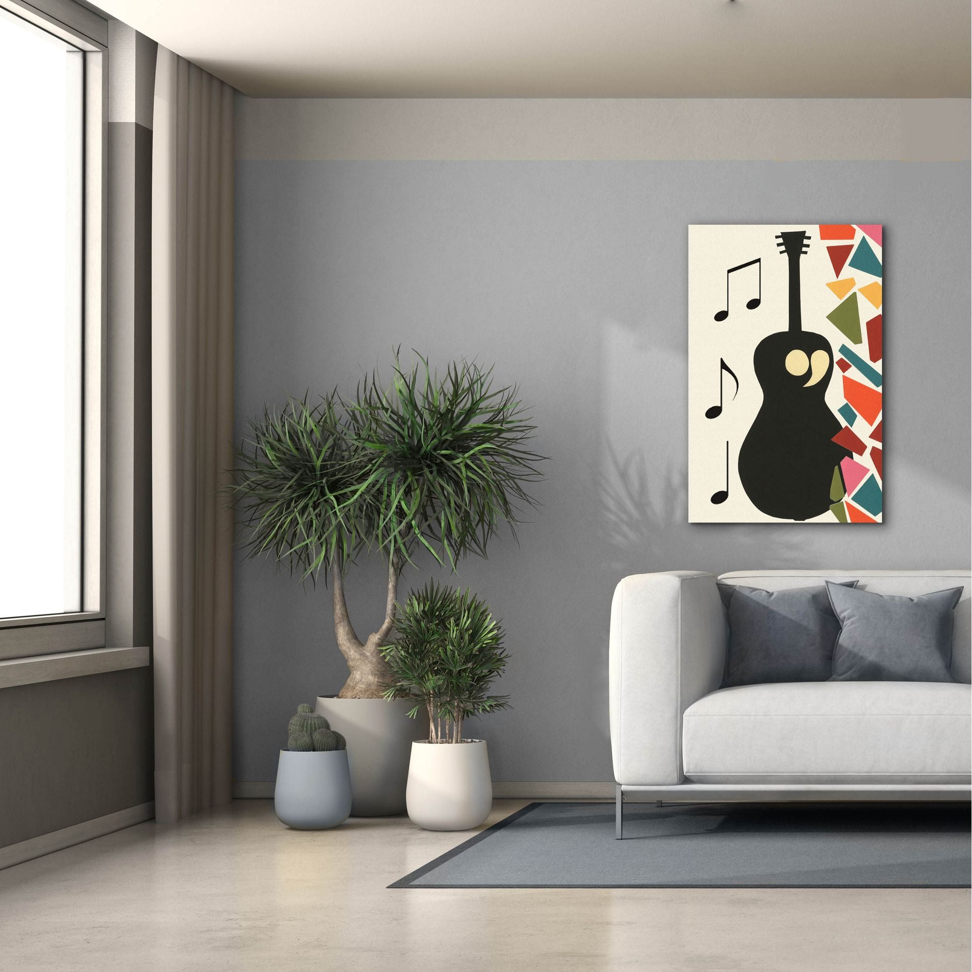 'Cut Paper Instruments Collection B' by Regina Moore, Canvas Wall Art,26x40