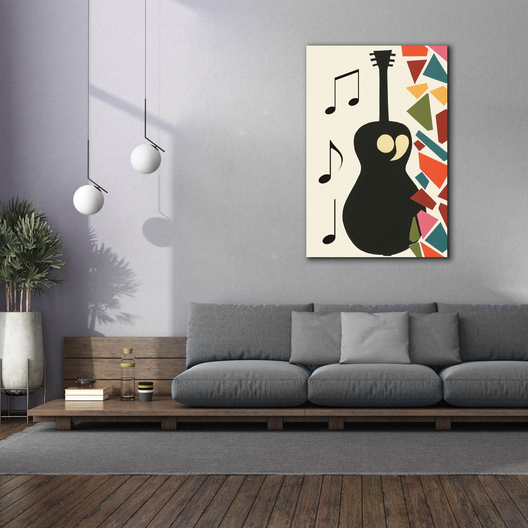 'Cut Paper Instruments Collection B' by Regina Moore, Canvas Wall Art,40x60