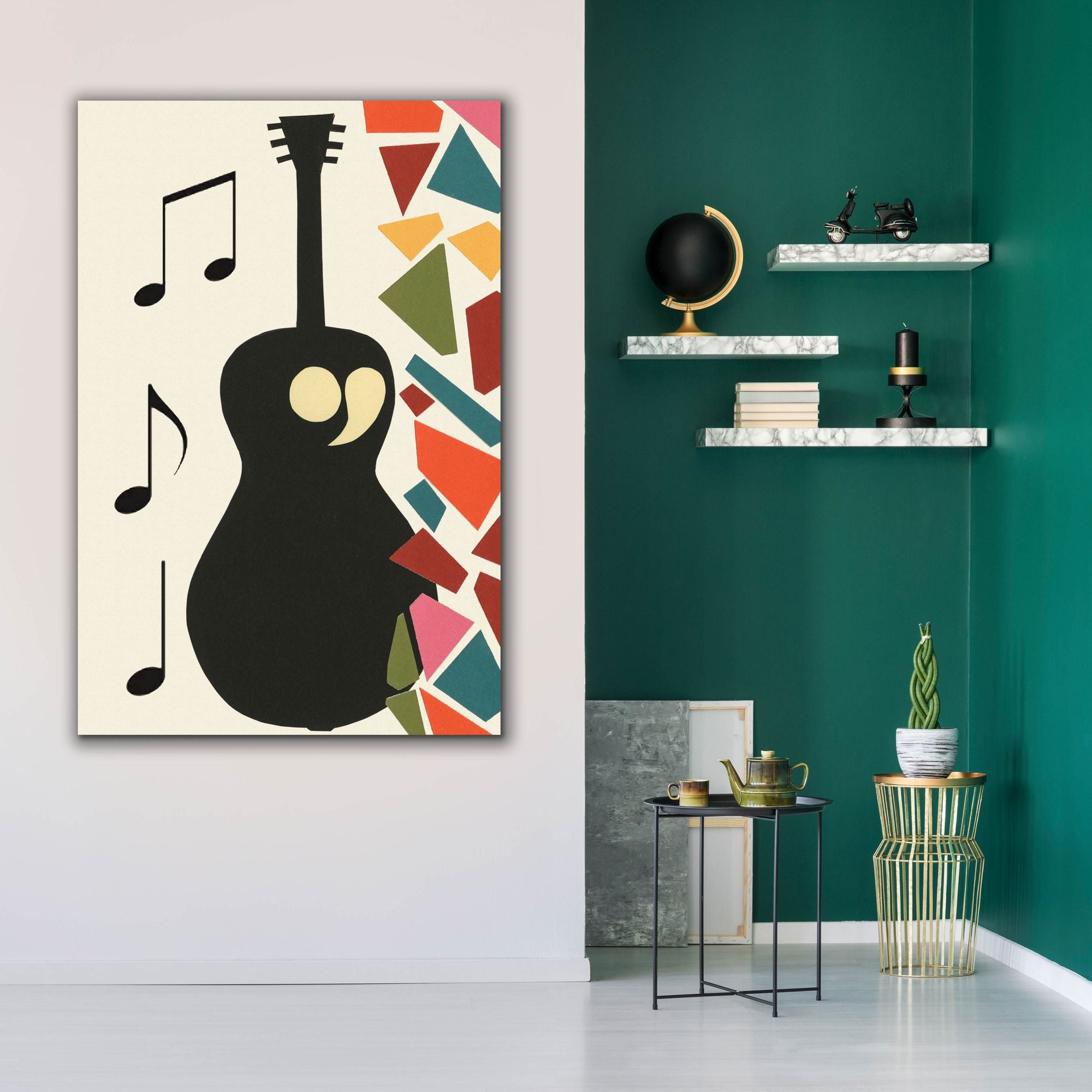 'Cut Paper Instruments Collection B' by Regina Moore, Canvas Wall Art,40x60