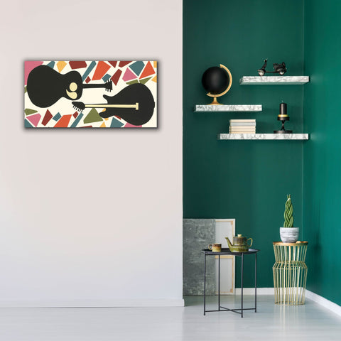 Image of 'Cut Paper Instruments Collection D' by Regina Moore, Canvas Wall Art,40x20