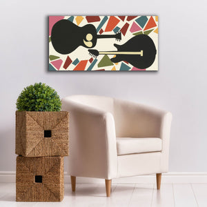 'Cut Paper Instruments Collection D' by Regina Moore, Canvas Wall Art,40x20
